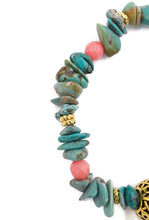 Load image into Gallery viewer, Southwest Style Turquoise Stretch Bracelet
