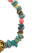 Load image into Gallery viewer, Southwest Style Turquoise Stretch Bracelet
