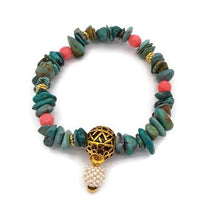 Load image into Gallery viewer, Southwest Style Turquoise Stretch Bracelet
