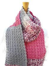 Load image into Gallery viewer, Strawberry Sorbet Crochet Scarf
