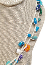 Load image into Gallery viewer, Mosaic Bead Infinity Crochet Necklace
