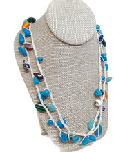 Load image into Gallery viewer, Mosaic Bead Infinity Crochet Necklace
