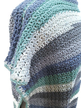 Load image into Gallery viewer, Hydrangea Color Stripe Boat Neck Poncho
