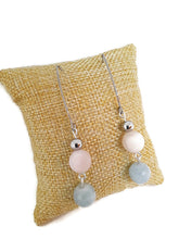 Load image into Gallery viewer, Multi-Color Faceted Beryl Bead Earrings with Stainless Steel Accent Beads
