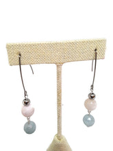 Load image into Gallery viewer, Multi-Color Faceted Beryl Bead Earrings with Stainless Steel Accent Beads
