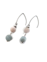 Load image into Gallery viewer, Multi-Color Faceted Beryl Bead Earrings with Stainless Steel Accent Beads

