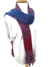 Load image into Gallery viewer, Berry Color Block Skinnee Scarf
