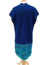 Load image into Gallery viewer, Royal Blue Long Crochet Vest
