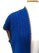 Load image into Gallery viewer, Royal Blue Long Crochet Vest
