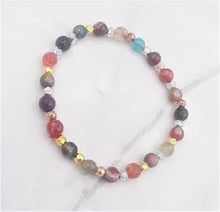 Load image into Gallery viewer, Multi-Color Quenched Crackled Agate Stretch Bracelet
