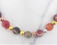Load image into Gallery viewer, Multi-Color Quenched Crackled Agate Stretch Bracelet
