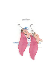 Load image into Gallery viewer, Pink Leaf Resin Earrings
