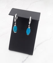 Load image into Gallery viewer, Turquoise Color Quartzite Huggie Earrings
